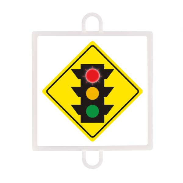 Panel de Señalización Tráfico de Advertencia Nº 1 (Semáforo Rojo)
