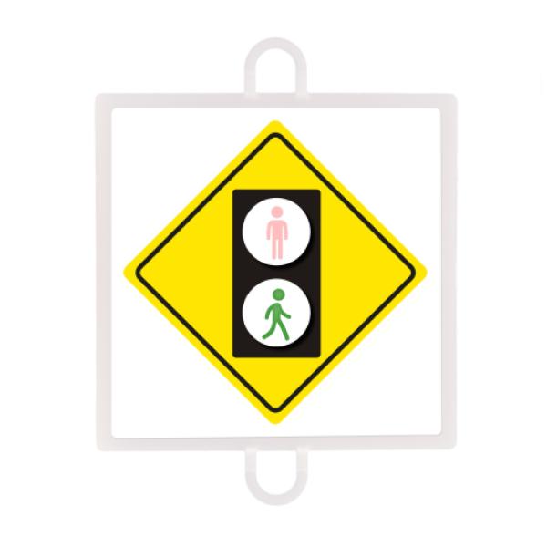 Panel de Señalización Tráfico de Advertencia Nº 4 (Peatones Verde)