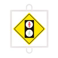 Panel de Señalización Tráfico de Advertencia Nº 5 (Peatones Rojo)