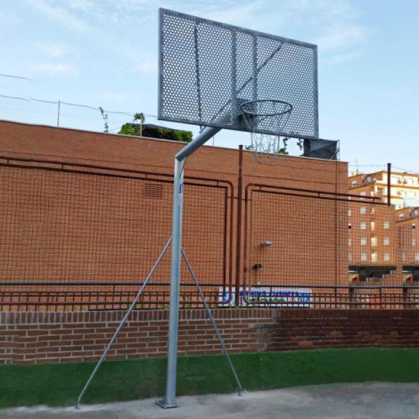 Juego 2 Tirantes Galvanizados Canastas para Atornillar al Suelo