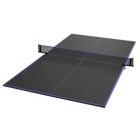 Kit Tableros Tenis de Mesa con Soporte y Red Negro/Violeta -Sin Palas Ni Pelotas-