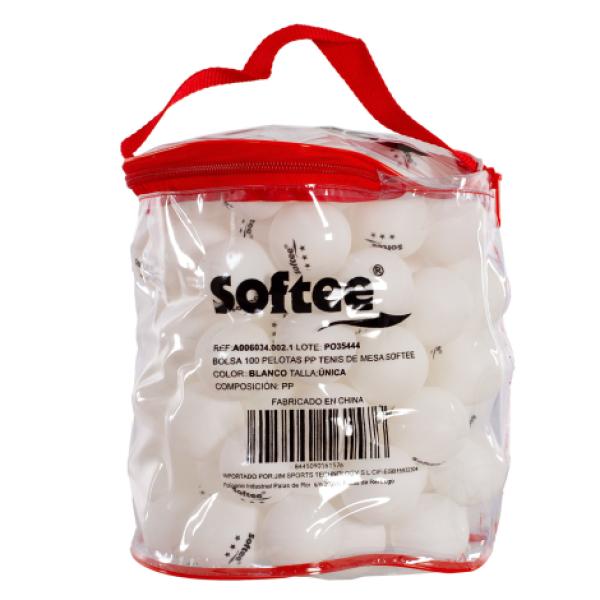 Bolsa 100 Pelotas Pp Tenis de Mesa Softee