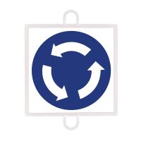 Panel de Señalización Tráfico de Obligación Nº 4 (Intersección)