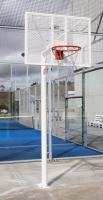 Juego de 2 Canastas Antivandalicas Minibasket New Tubo 114 Mm Lacada -Incluye Aros, Redes y Tableros-