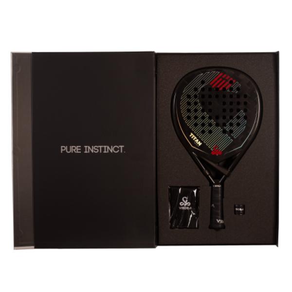 Pack Pala de Pádel Vibor-A Titan 15K Black Twill