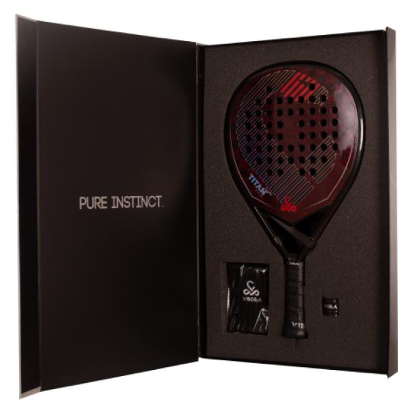 Pack Pala de Pádel Vibor-A Titan Black Light