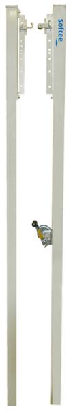 Juego Postes Voleibol Fijos de Aluminio Seccion Cuadrada 80X80Mm