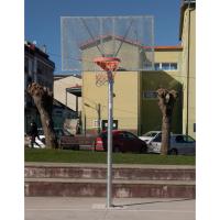 Jgo Canastas Antivandalicas Baloncesto New Tubo 114 Mm Galvanizadas -Incluye Aros, Redes y Tableros-