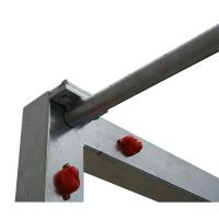 Juego Porterías Galvanizadas Fútbol Sala/Balonmano Metálicas Trasladables 80X80Mm con Base 80X40Mm