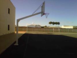 Juego Canastas Baloncesto Monotubo New Tubo 140X140 Mm Fijas con Base para Anclaje Vuelo 2,25 Mts