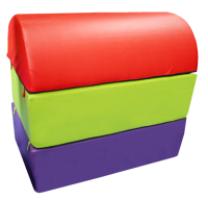 Plinton Desmontable Curvo de Espuma -Tres Piezas- 100X60X90Cm