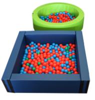 Piscina Ovalada Plus Llenado Pelotas, 300X150X40Cm Alto X 15Cm Ancho (Transformable en Dos)