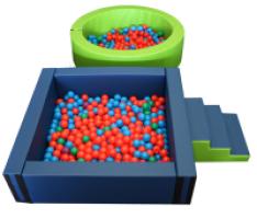 Piscina Ovalada Plus Llenado Pelotas, 300X150X40Cm Alto X 15Cm Ancho (Transformable en Dos)
