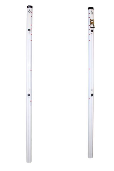 Juego de 2 Postes Multialturas Aluminio Tubo de 90Mm Fijos