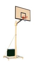 Juego de 2 Canastas Baloncesto Deluxe Monotubo Tubo 100 Trasladable 2 Ruedas con Carro -Sin Tablero, Aro
