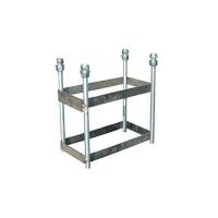 Jgo Canastas Galvanizadas Baloncesto Monotubo New Tubo 114 Mm Fijas con Base Anclaje-Sin Tablero,Aro