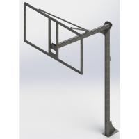 Jgo Canastas Galvanizadas Baloncesto Monotubo New Tubo 114 Mm Fijas con Base Anclaje-Sin Tablero,Aro