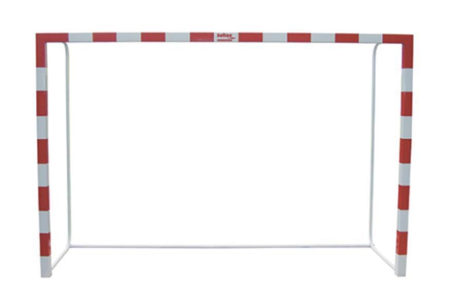 Juego de 2 Porterías F.sala/Balonmano Metálicas Trasladables 80X80Mm con Base de Tubo Redondo