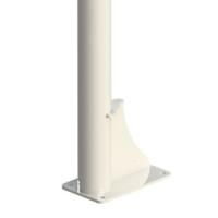 Juego Canastas Minibasket Monotubo New Tubo 114 Mm Fijas con Base para Anclaje-Sin Tablero, Aro