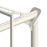 Juego Canastas Minibasket Monotubo New Tubo 114 Mm Fijas con Base para Anclaje-Sin Tablero, Aro