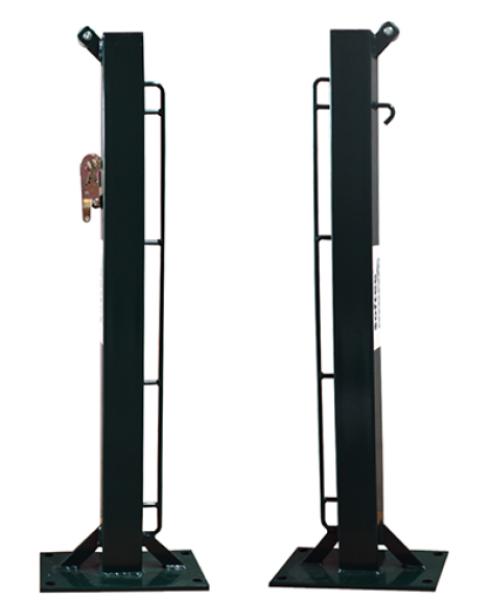 Juego de 2 Postes de Tenis Fijos Cuadrado 80X80Mm con Base para Atornillar