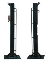 Juego de 2 Postes de Tenis Fijos Cuadrado 80X80Mm con Base para Atornillar