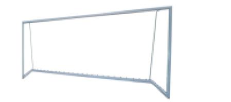 Juego Porterías Aluminio Fútbol 7 90 Mm Trasladables
