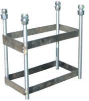 Jgo Canastas Galvanizadas Minibasket Monotubo New Tubo 114 Mm Fijas con Base Anclaje-Sin Tablero,Aro