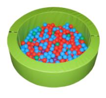 Piscina Redonda Llenado Pelotas, Diametro Ø 150Cm X 40Cm Alto X 15Cm Ancho