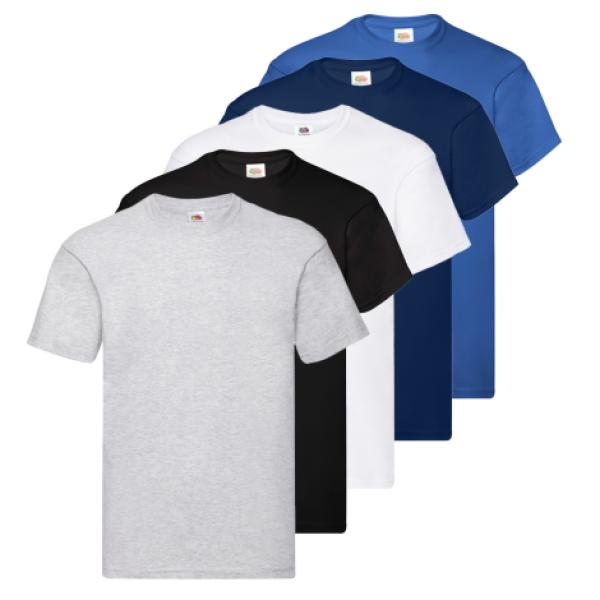 Pack de 5 Camisetas Fruit Of The Loom Original T