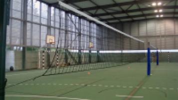 Juego 3 Postes Voleibol Fijos para Pista Doble
