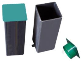 Juego Botes para Postes Metálicos Cuadrados