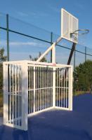 Juego Porterias F.sala/Balonmano - Canasta Basket Antivandalica Blanco